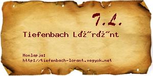 Tiefenbach Lóránt névjegykártya